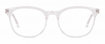 Mai optical frame in the colour Clear Crystal displayed in front angle view.