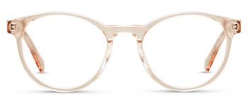 Maise optical frame in the colour Wheat displayed in front angle view.