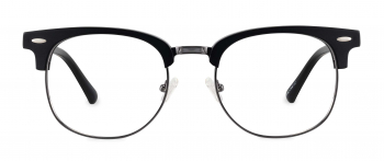 Monture optique Marco en Large en Noir obsidienne mat vue de face.