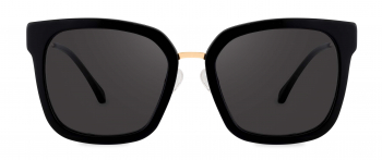 Marlow sunglasses frame in the colour Obsidian Black displayed in front view.