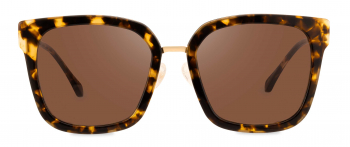 Marlow sunglasses frame in the colour Mustard Tortoise displayed in front view.