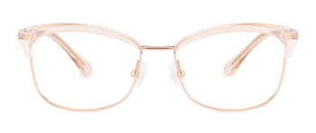 Martha optical frame in the colour Wheat displayed in front view.
