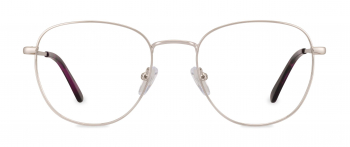 Micah optical frame in the colour Silver Acai displayed in front view.