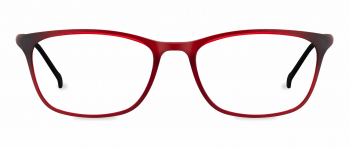 Miles optical frame in the colour Matte Burgundy displayed in front angle view.