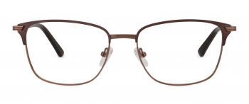 Neal optical frame in the colour Heritage Umber displayed in front view.