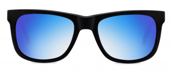 Niko sunglasses frame in the colour Obsidian Black Matte displayed in front angle view.