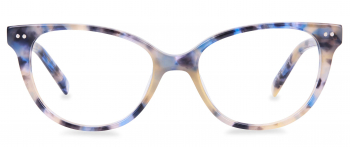 Nina optical frame in the colour Blueberry Tortoise displayed in front view.