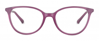 Opal optical frame in the colour Mulberry displayed in front view.