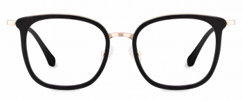 Peggy optical frame in the colour Obsidian Black Matte displayed in front angle view.