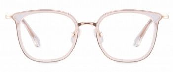 Peggy optical frame in the colour Clear Crystal displayed in front angle view.