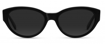 Pia frame in the colour Obisidian Black displayed in front angle view.
