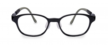 Sammie optical kids frame in the colour Obsidian Black displayed in front view.