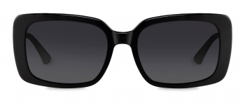 Shaz sunglasses frame in the colour Obsidian Black displayed in front angle view.
