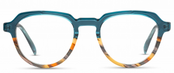 Silvia optical frame in the colour Sea Snake displayed in front view.
