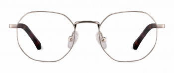 Soma optical frame in the colour Silver Tortoise displayed in front angle view.