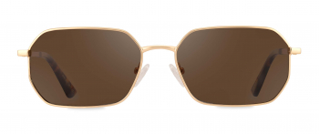 Steph sunglasses frame in the colour Gold displayed in front view.