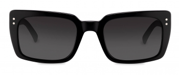 Stevie sunglasses frame in the colour Obsidian Black displayed in front angle view.