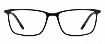 Toby optical frame in the colour Obsidian Black displayed in front angle view.