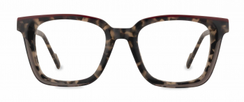 Yumi optical frame in the colour Cherry Storm Tortoise displayed in front view.