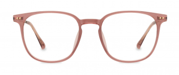Yvonne optical frame in the colour Crystal Pink displayed in front view.