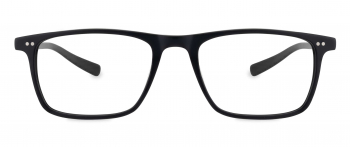 Zac optical frame in the colour Obsidian Black displayed in front view.
