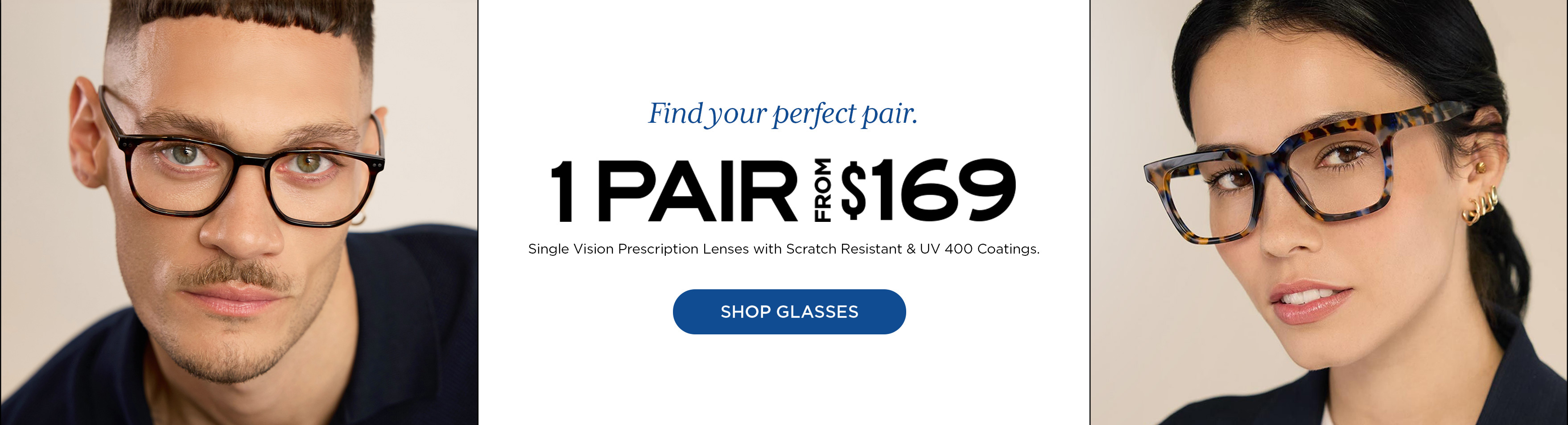 1 Pair of Prescription Glasses from $169