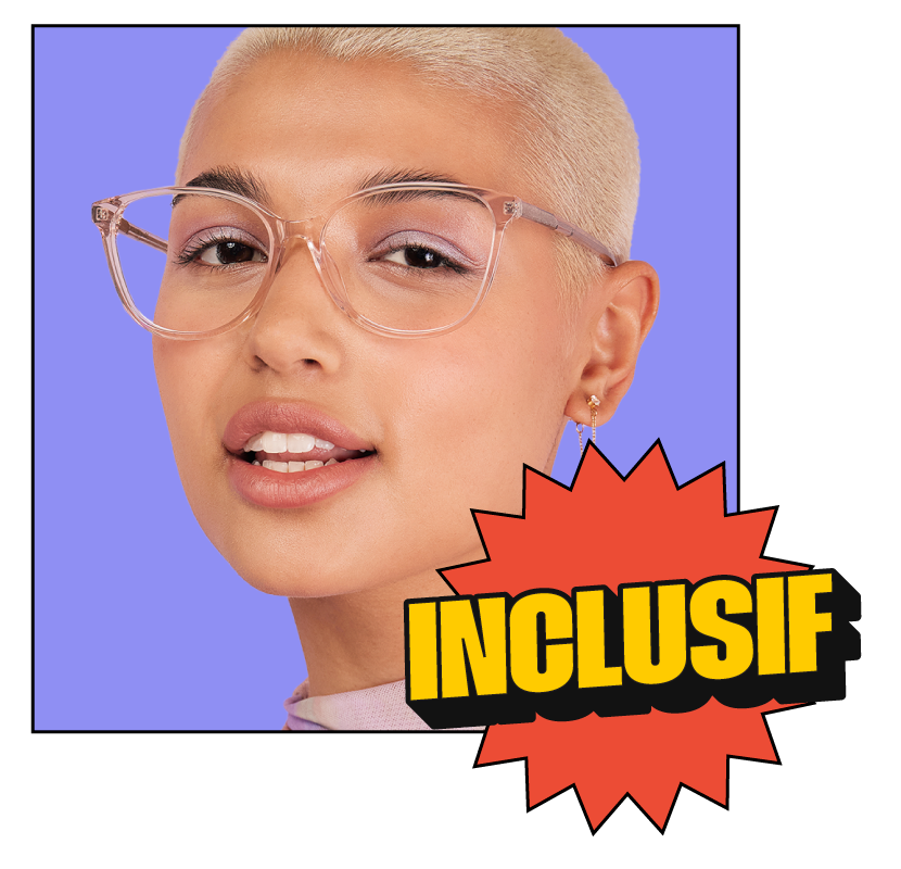 Female wearing Oscar Wylee Poppy glasses in the colour Violet Sun