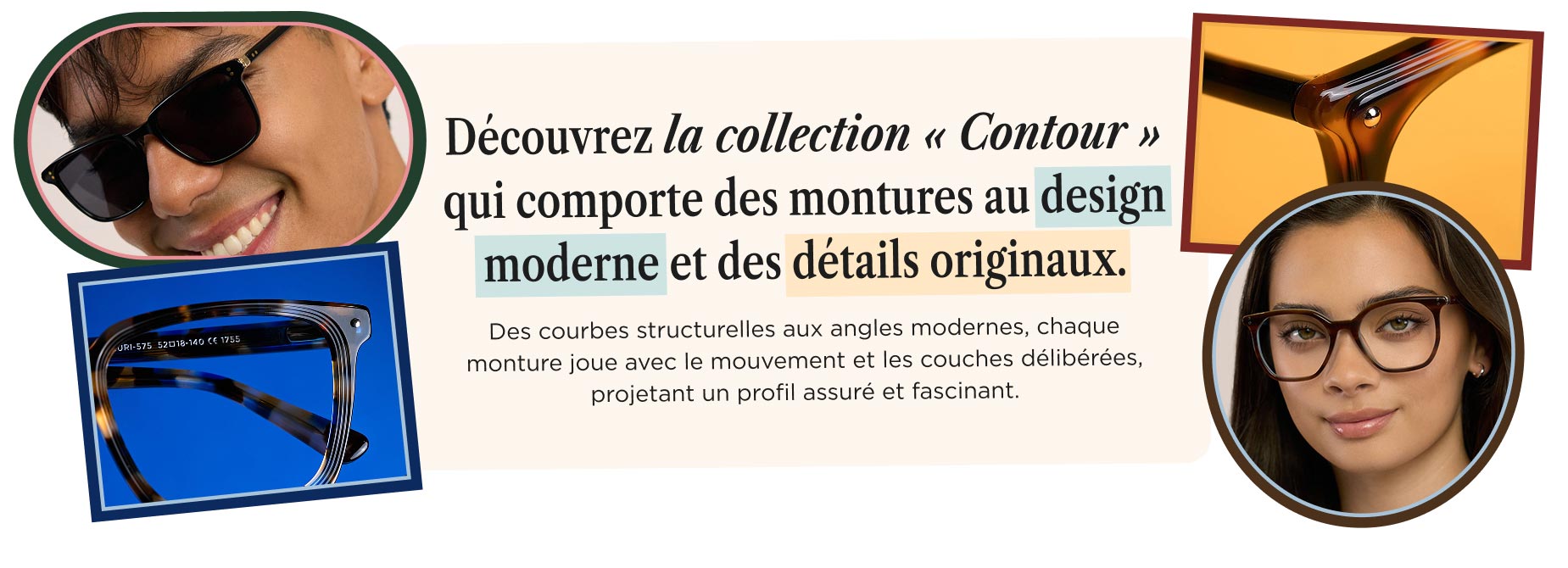 La collection de lunettes « Contour »