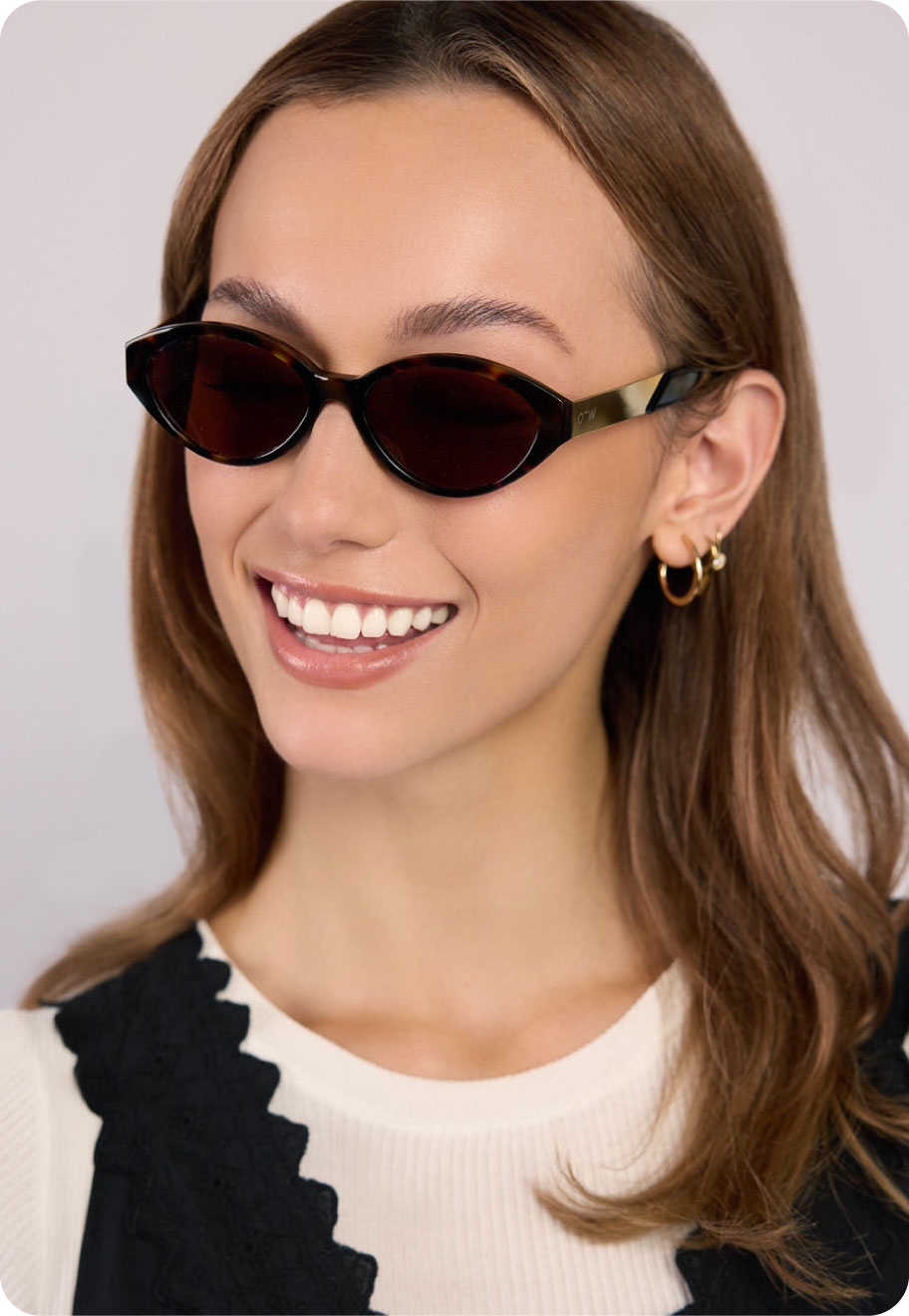 Emet optical square acetate frame in Latte.