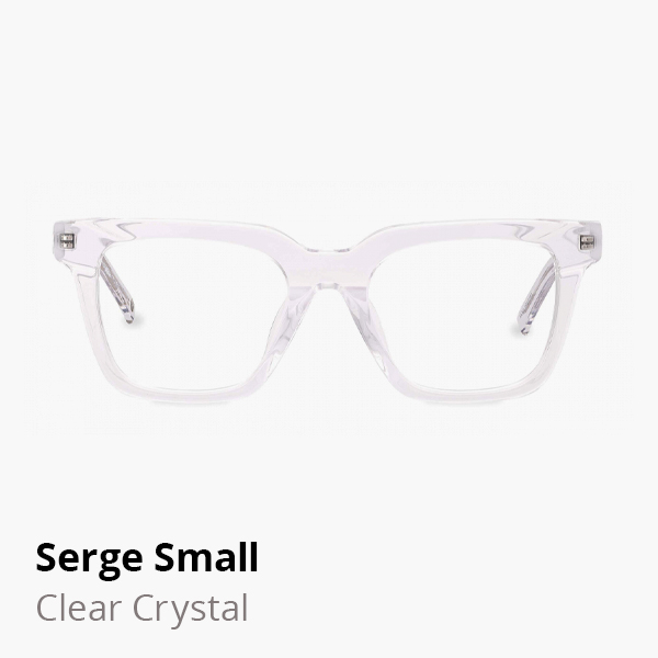Serge Small optical frame in Clear Crystal