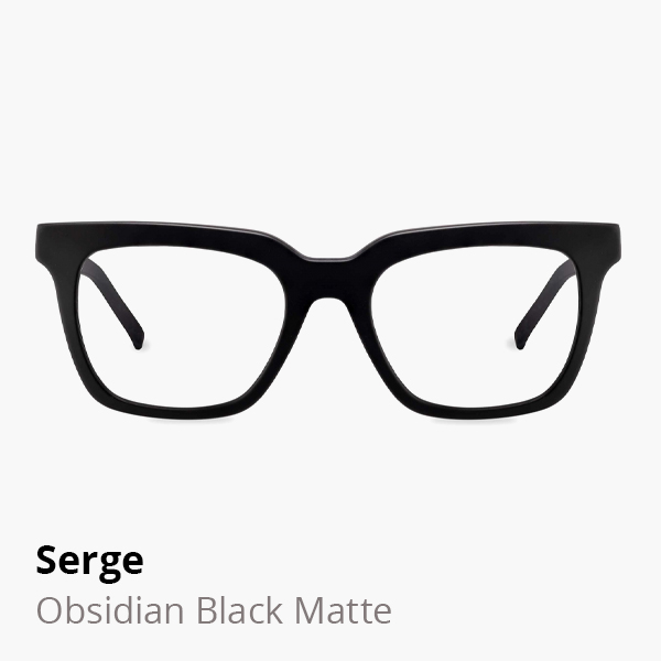 Serge optical frame in Obsidian Black Matte.