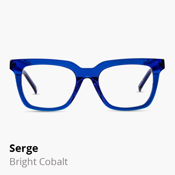 Serge optical frame in Bright Cobalt.