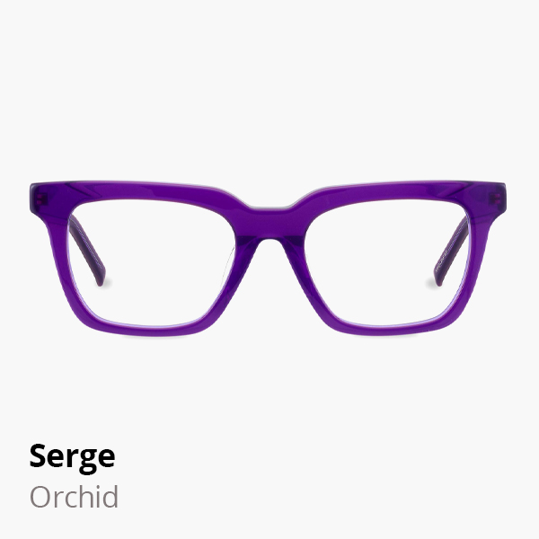 Serge optical frame in Orchid.