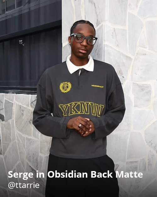 Oscar Wylee @ttarrie in Serge Obsidian Black Matte.