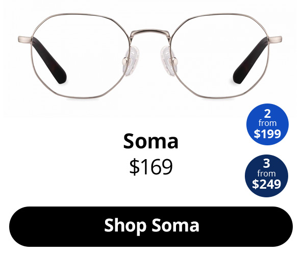 Soma optical frame in the colour Silver