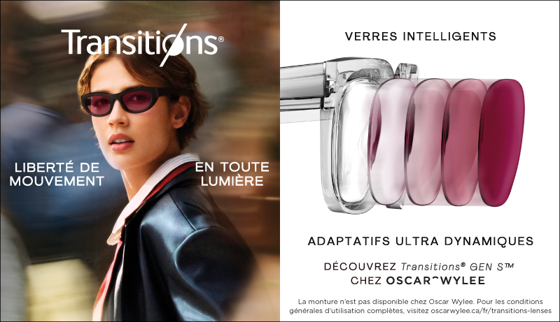 Une protection ininterrompue grâce aux verres Transitions®