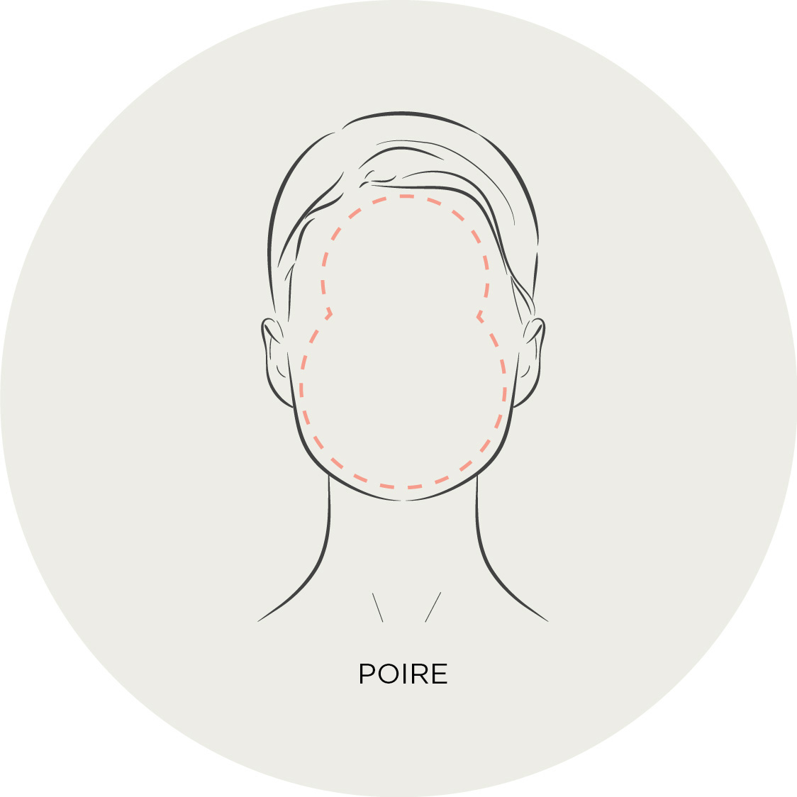 Visage en forme de poire