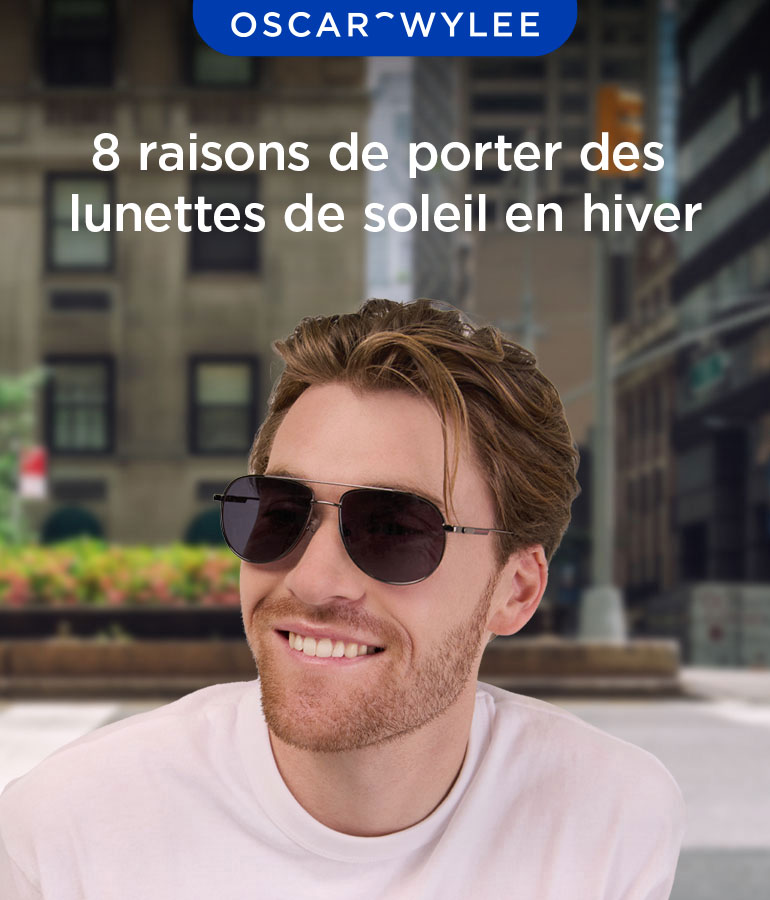 W Le port de lunettes de soleil en hiver