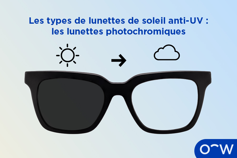 Les types de lunettes anti-UV : lunettes photochromiques