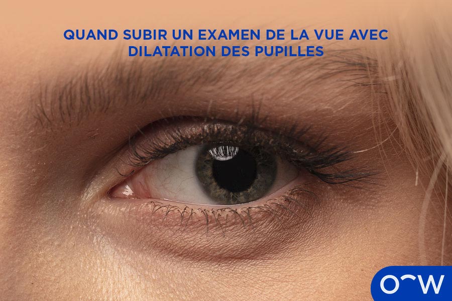 Une personne avec une pupille dilatée