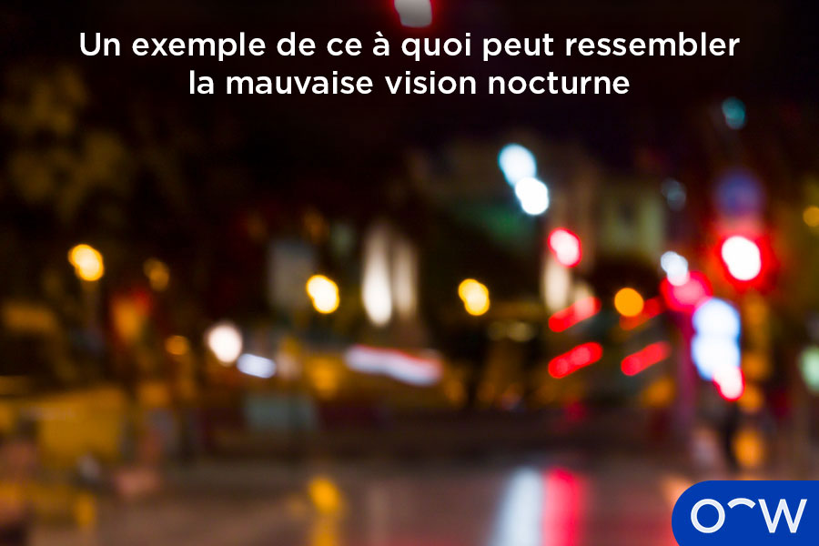 Un exemple de ce à quoi peut ressembler la mauvaise vision nocturne