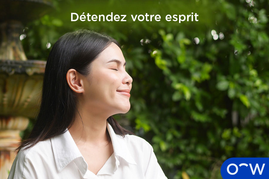 Une personne qui se détend.