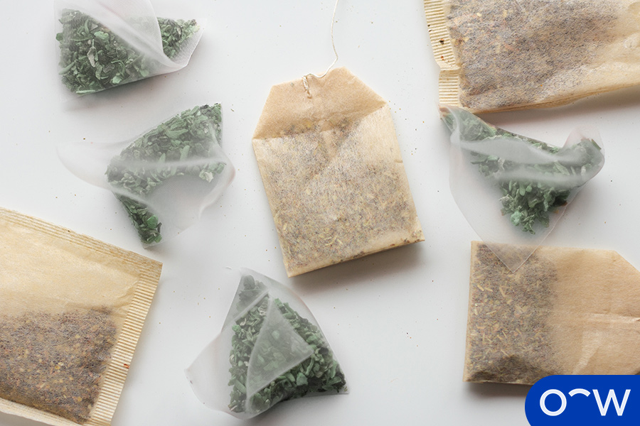 Les sachets de thé vert