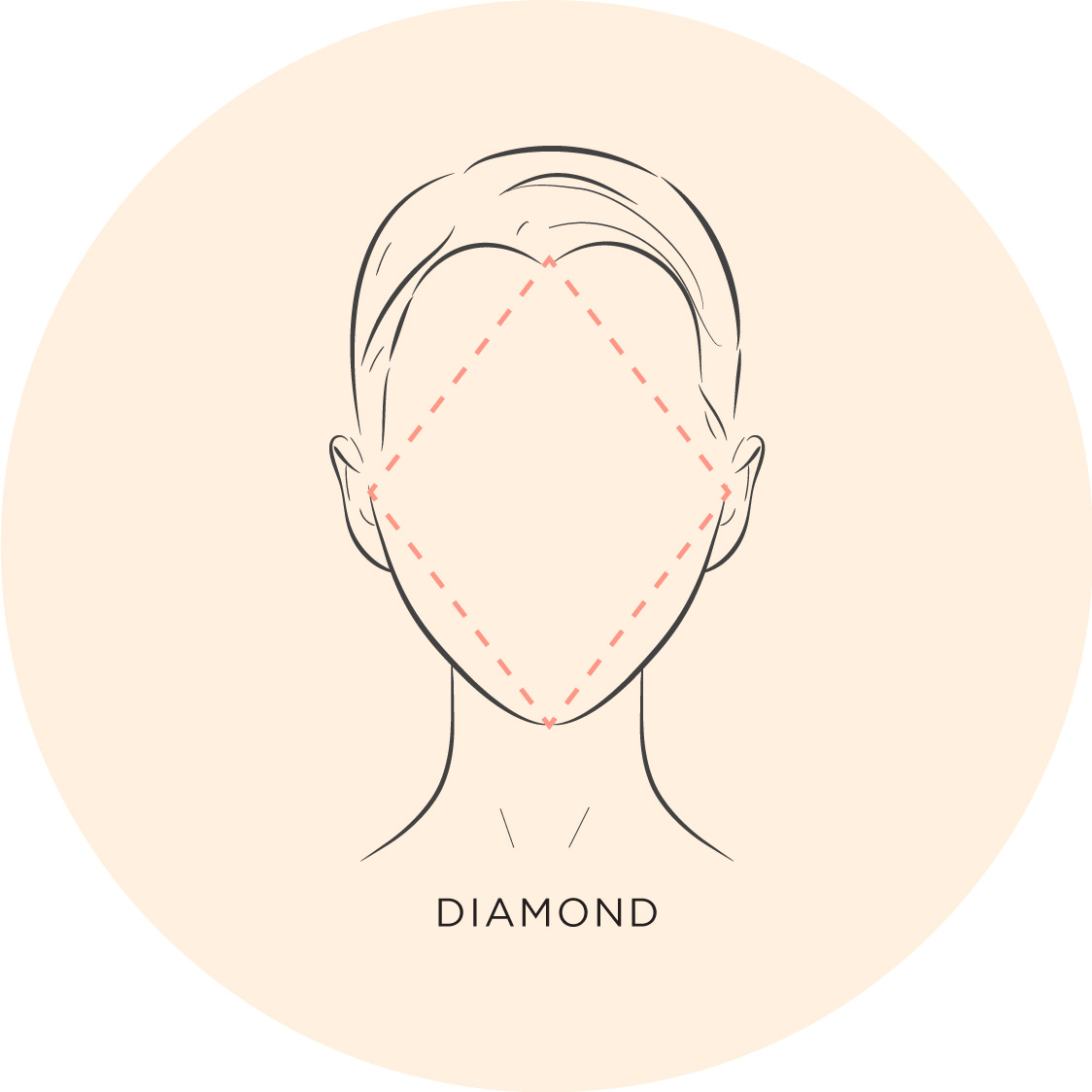 Diamond face sketch