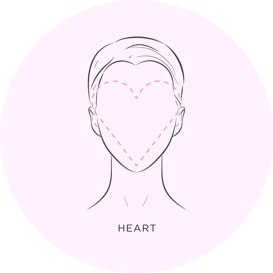 heart face sketch