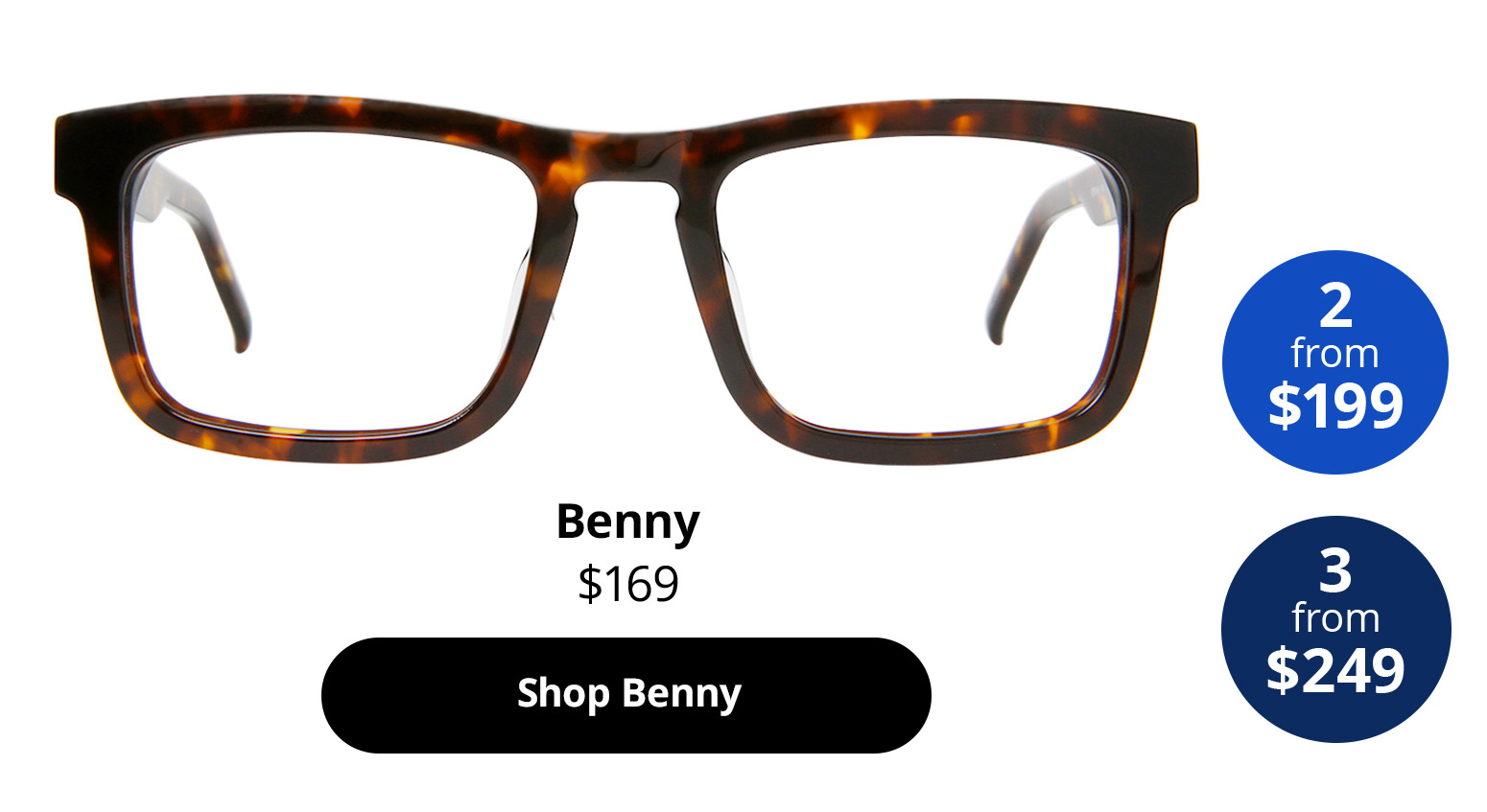Benny optical glasses in Butterscotch Tortoise