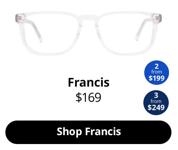 Francis optical glasses in Clear Crystal
