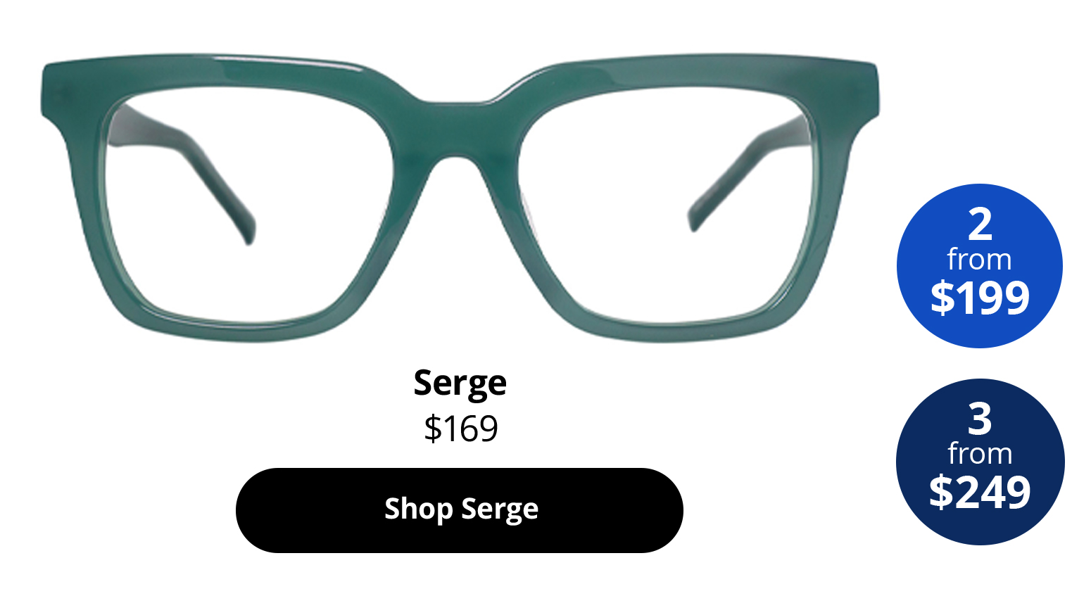 Serge optical glasses in Jade
