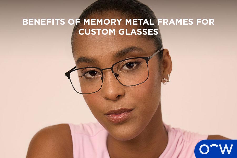 Image of a model wearing Oscar Wylee Marvin_108 metal glasses