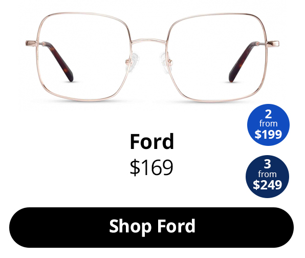 Ford optical gold glasses frame.